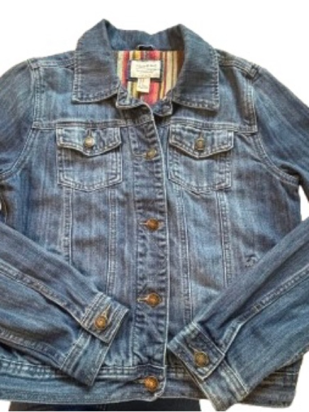 I Love H81 Denim Jean Jacket - Classic Button-Up With Multi Color Liner